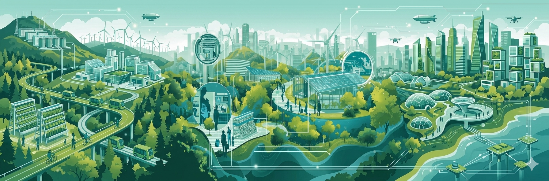 Concept image of future environmental technology